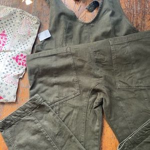 We The Free High Roller Jumpsuit in Moss Stone color .